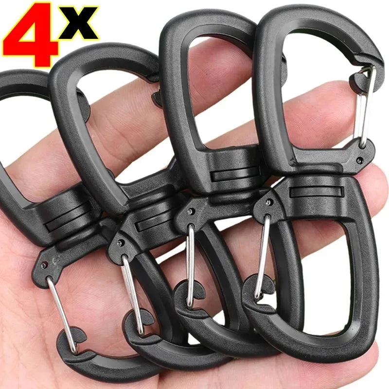 Backpacks Carabiner with 360 Degree Swivels Portable S Chain Hook Camping Double Hook Backpacks Buckles Camping Accessory