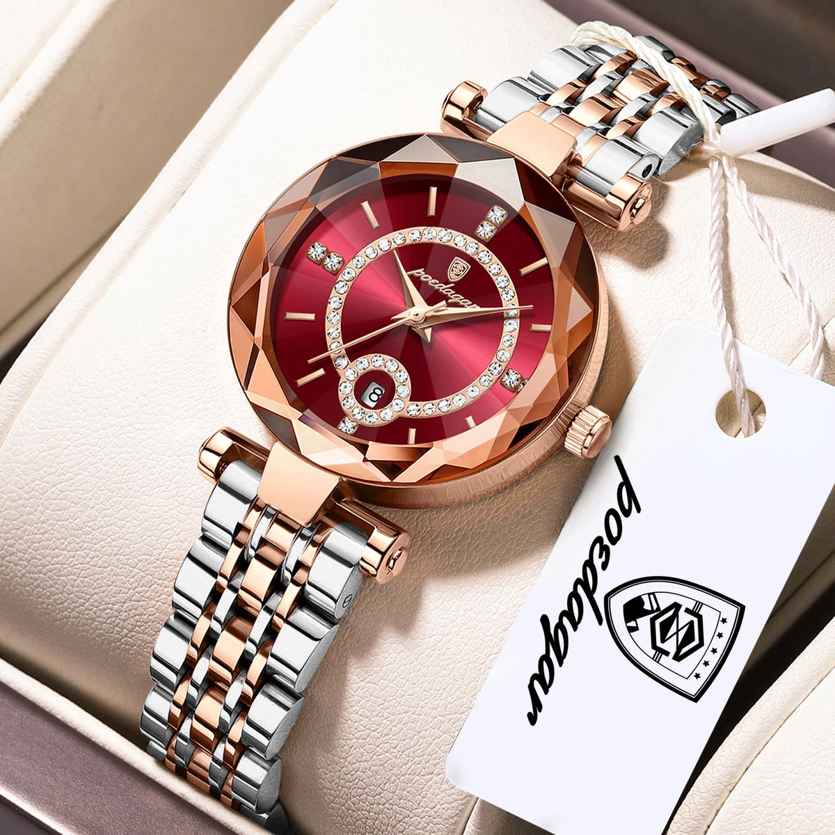 High Quality Exquisite Wristwatch for Woman Waterproof Stainless Steel Date Quartz Ladies Watch Elegant Women'S Watches