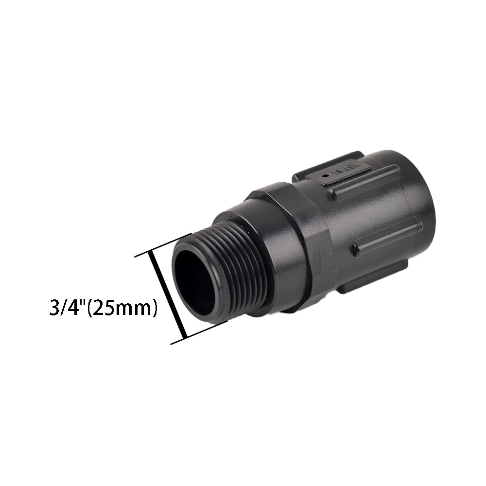 15-45 PSI Water Pressure Regulator Backflow Preventer 1/2 3/4 Inch Drip Irrigation Tubing Adapter Connects to Hose or Faucet