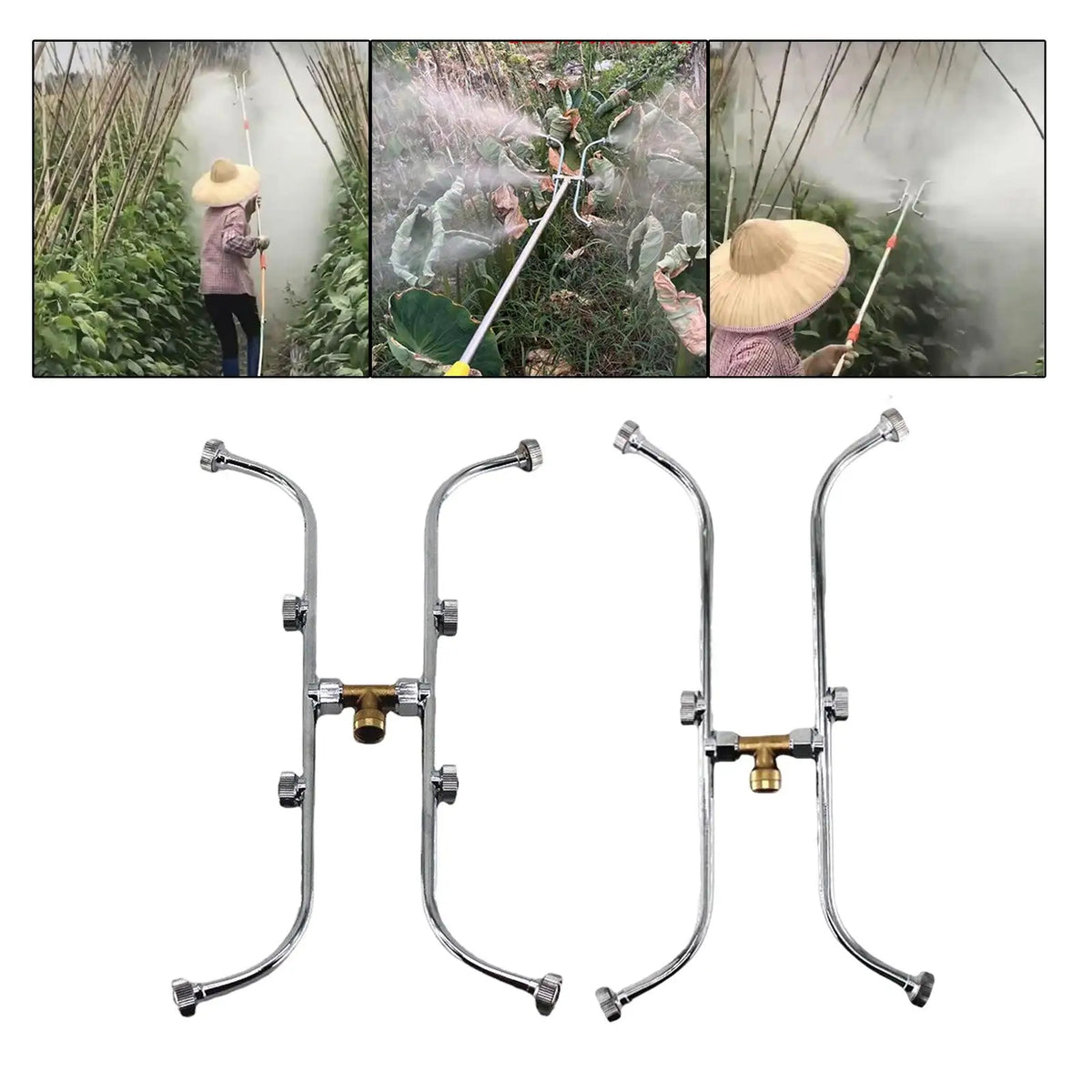 Gardening Spray Head M14*1.5 Thread Adapter Fitting Multi Head Spraying for Watering
