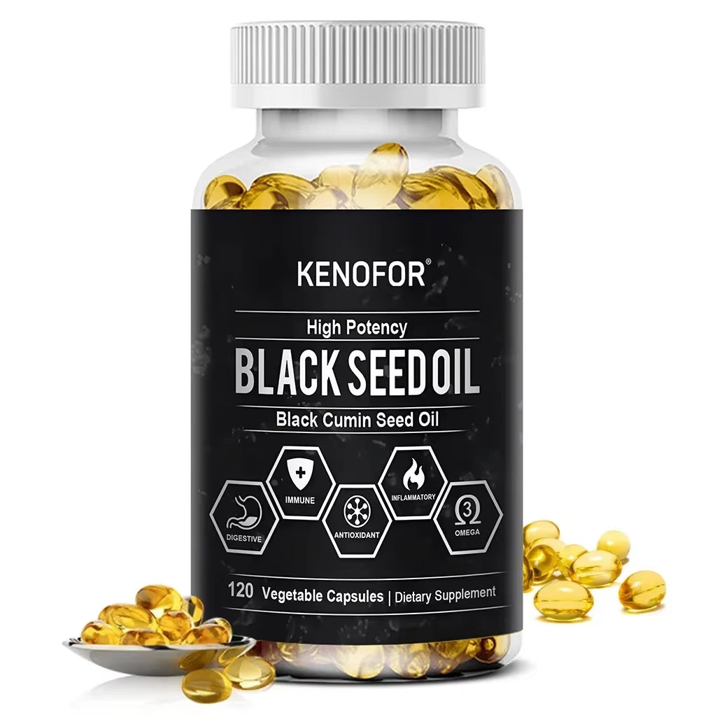 Black Seed Oil Capsules - Support Overall Health,Immune System, Support Promotes Respiratory Health, Digestive Health