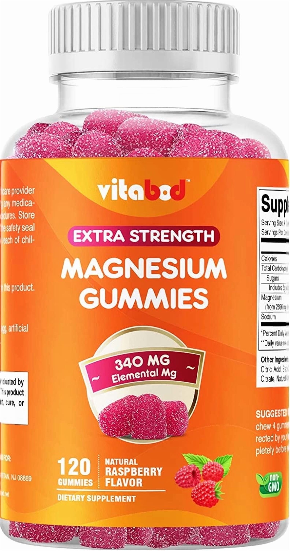 (2 Pack)  Extra Strength Magnesium Gummies, Supports Nerve Health, Bone Health, Muscle Health - 120 Gummies
