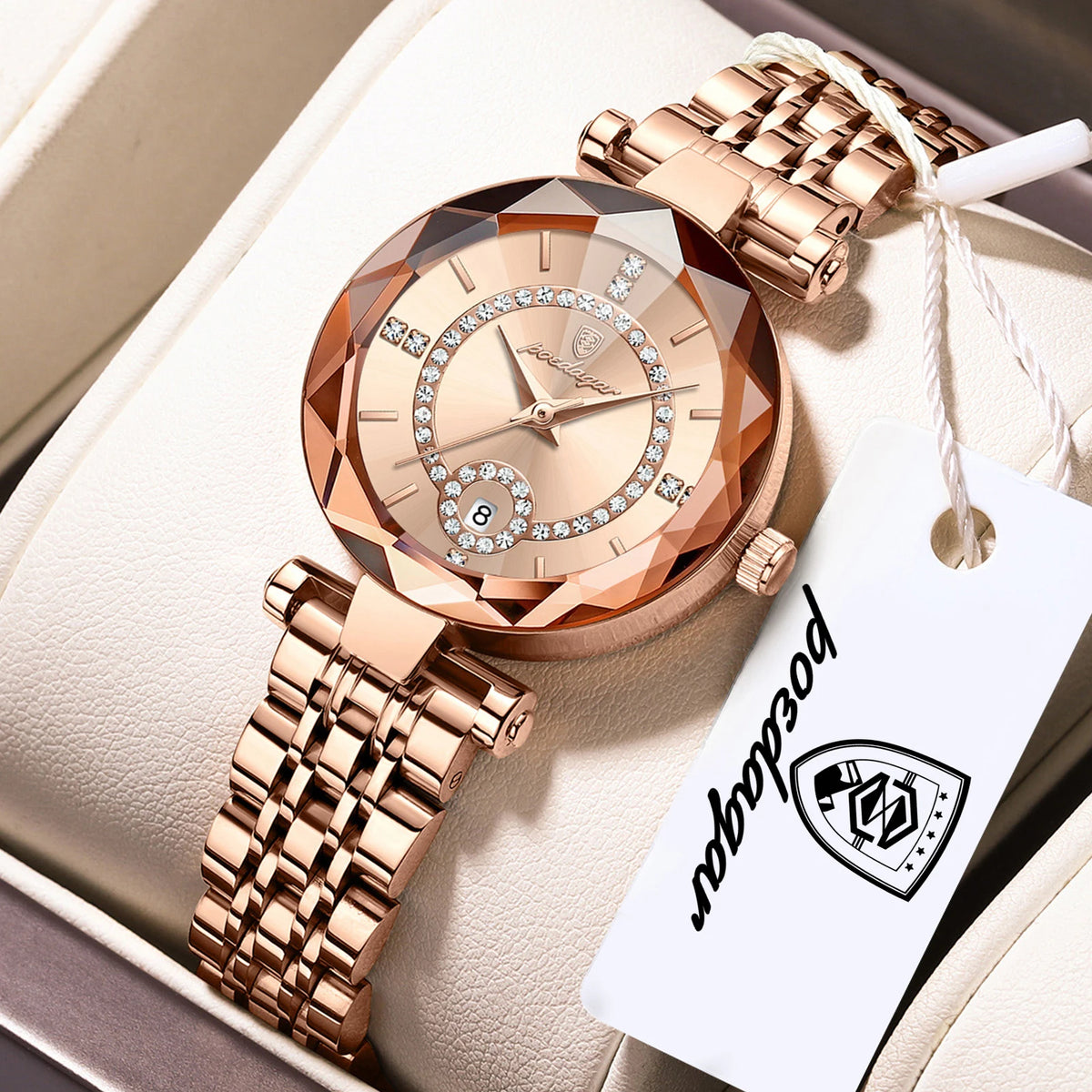 High Quality Exquisite Wristwatch for Woman Waterproof Stainless Steel Date Quartz Ladies Watch Elegant Women'S Watches