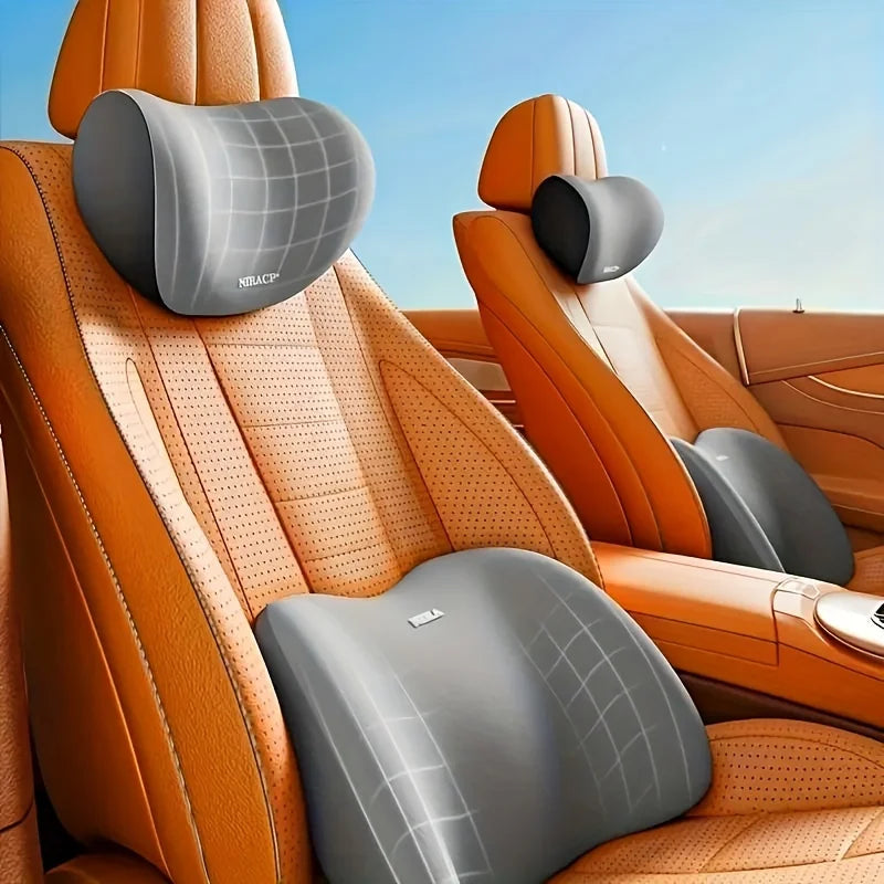 Car Headrest or Lumbar Memory Foam Car Neck / Lumbar Pillow, Car Seat Back Cushion, Driver Waist Pad, Comfortable Pillow for Car