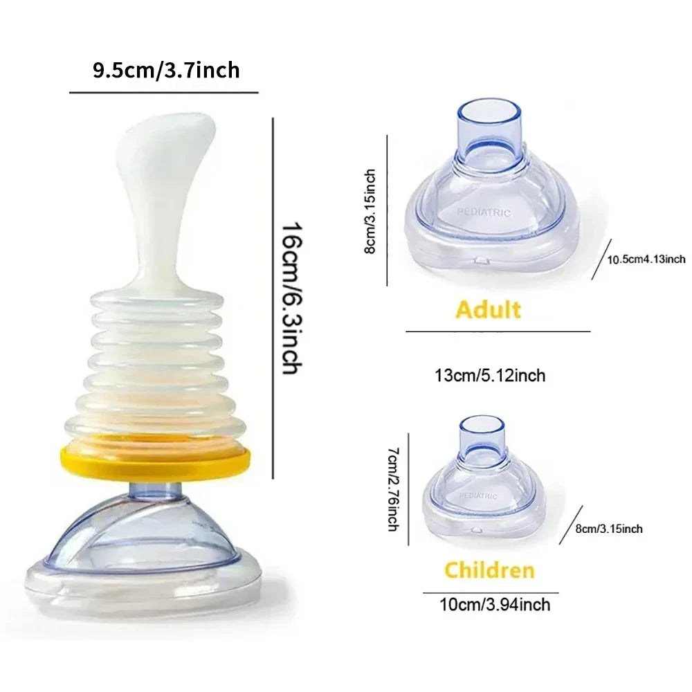 4Pcs/3Pcs First Aid Kit Choking Device Adults & Children Home Asphyxia Rescue Device anti Suffocaation 2 Size Choking Rescue Kit