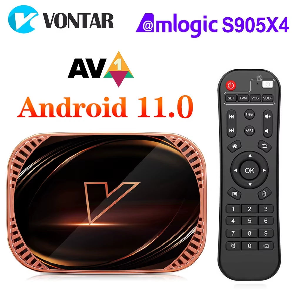 X4 Amlogic S905X4 Smart TV Box Android 11 4GB 128GB 32GB 64GB Wifi BT AV1 Media Player TV Box 4K 1000M Set Top Box