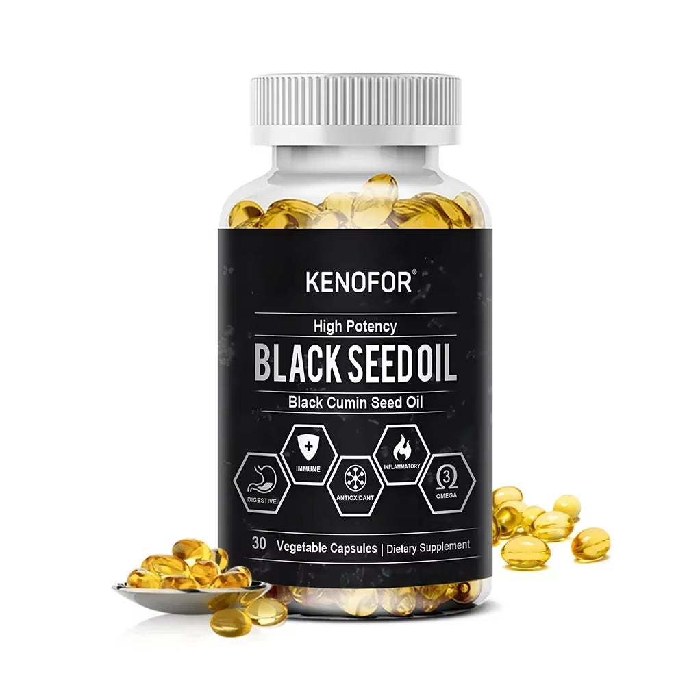 Black Seed Oil Capsules - Support Overall Health,Immune System, Support Promotes Respiratory Health, Digestive Health