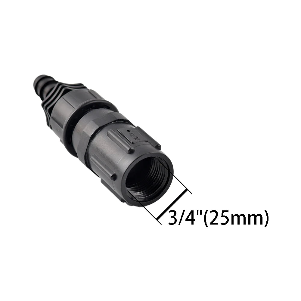 15-45 PSI Water Pressure Regulator Backflow Preventer 1/2 3/4 Inch Drip Irrigation Tubing Adapter Connects to Hose or Faucet