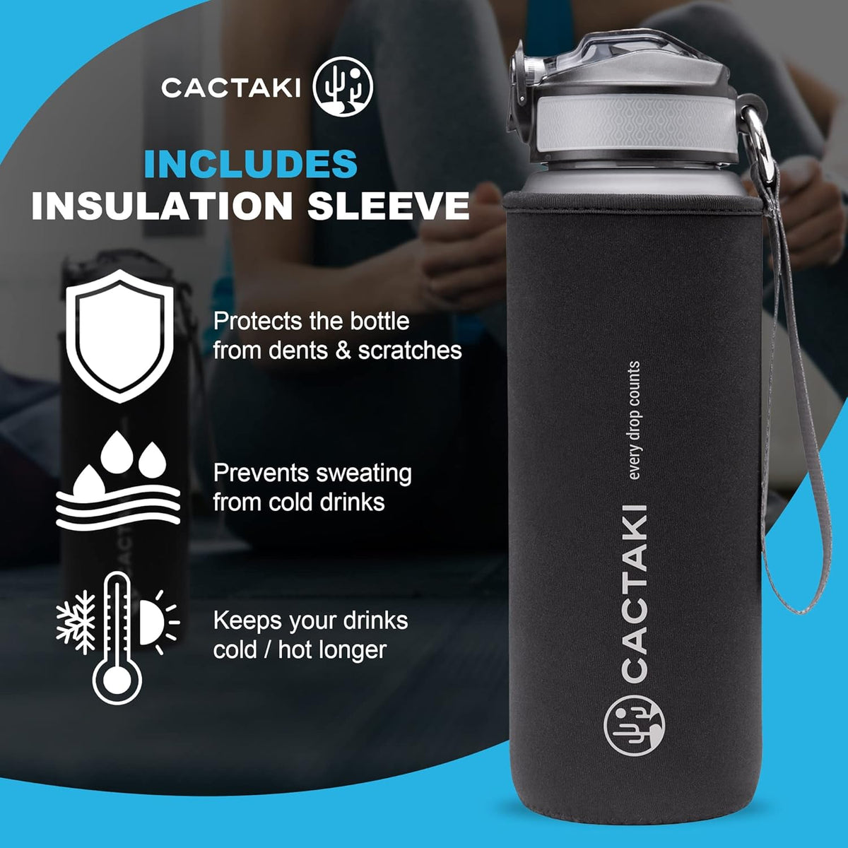 32 Oz Water Drinking Bottle with Time Marker, Straw & Strap - Stay Hydrated - Hydration Tracker & Reminder to Drink - Daily & Hourly Measurement Markings - Leak Spill Proof & BPA Free - Grey