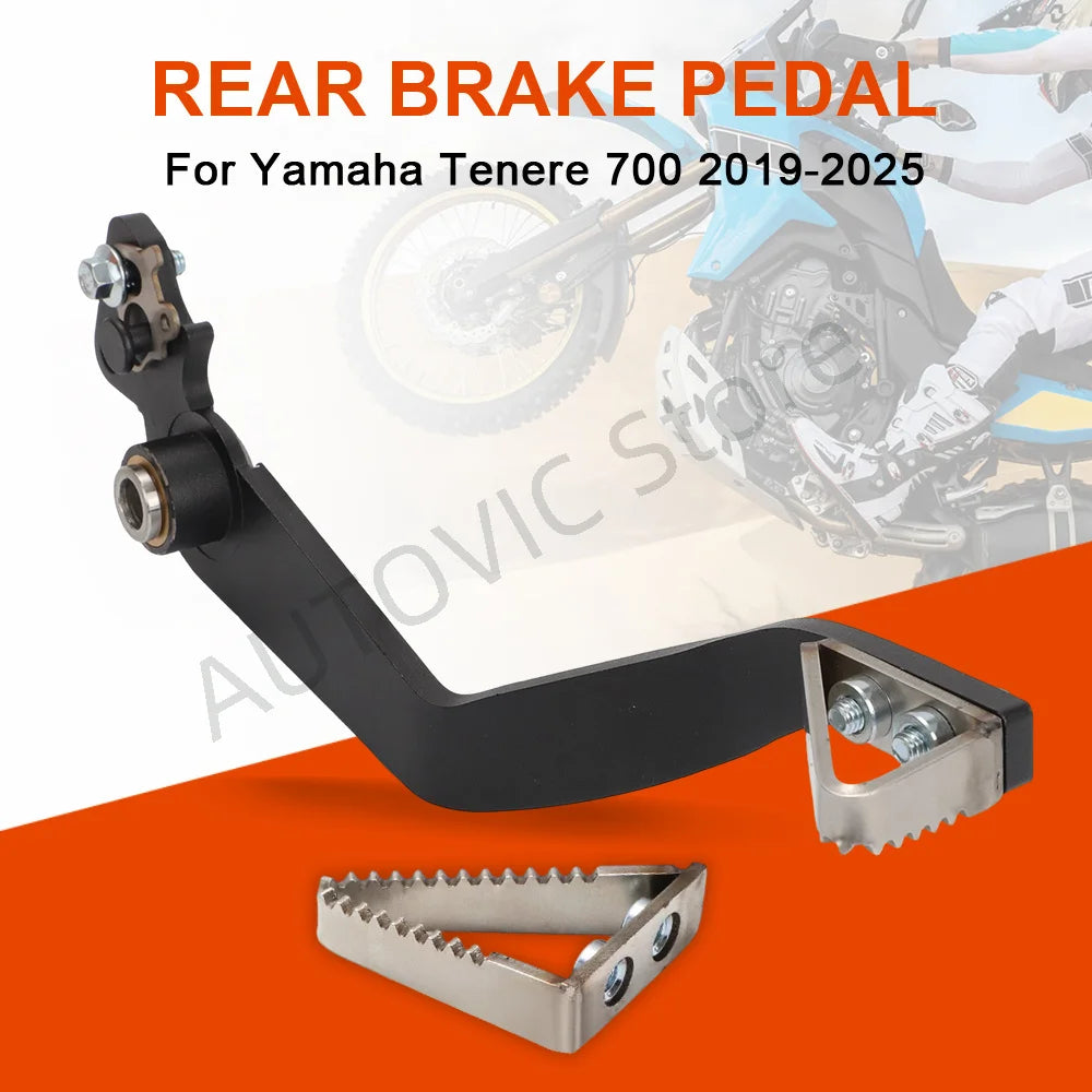Brake Lever Pedal Shift Lever for Yamaha Tenere 700 2019-2025 T7 T700 XTZ 700 Rear Brake Pedal OEM Braking Flexing Reduce