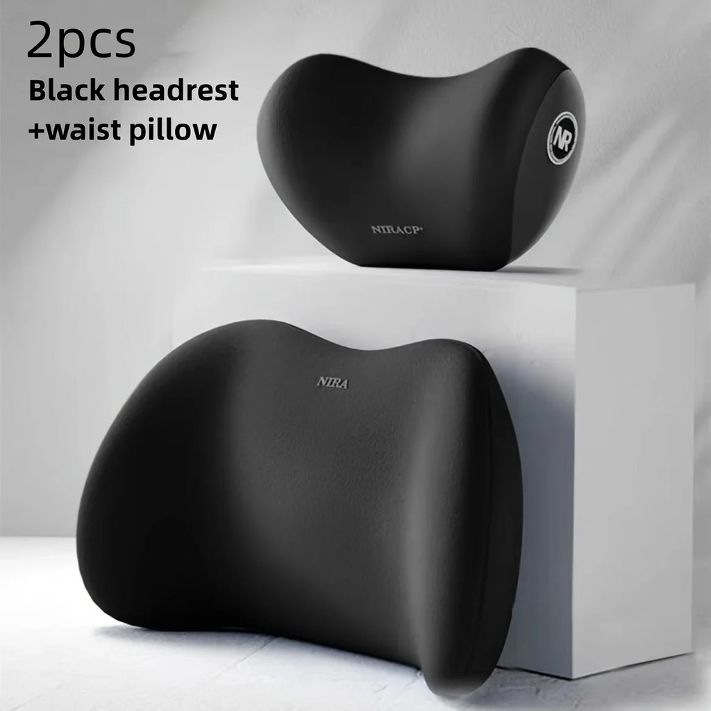 Car Headrest or Lumbar Memory Foam Car Neck / Lumbar Pillow, Car Seat Back Cushion, Driver Waist Pad, Comfortable Pillow for Car