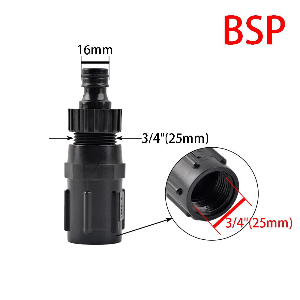 15-45 PSI Water Pressure Regulator Backflow Preventer 1/2 3/4 Inch Drip Irrigation Tubing Adapter Connects to Hose or Faucet