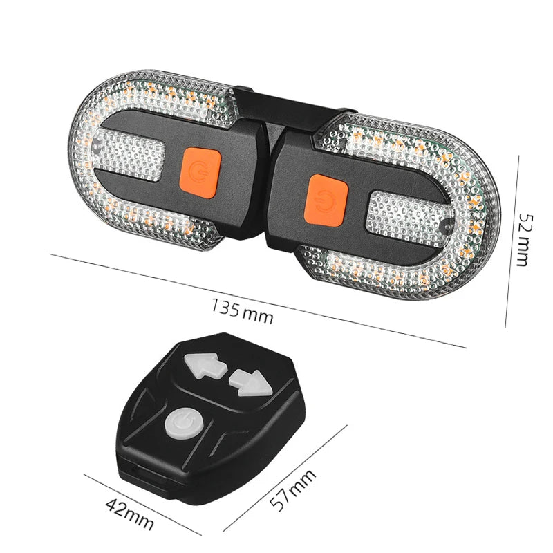 Bike Rear Lamp Smart Bike Wireless Remote Turn Signal Lights Bicycle LED Waterproof Taillight Easily Installation Warning Lamp