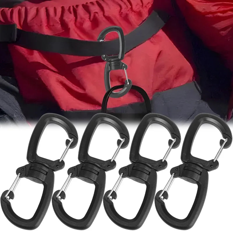 Backpacks Carabiner with 360 Degree Swivels Portable S Chain Hook Camping Double Hook Backpacks Buckles Camping Accessory