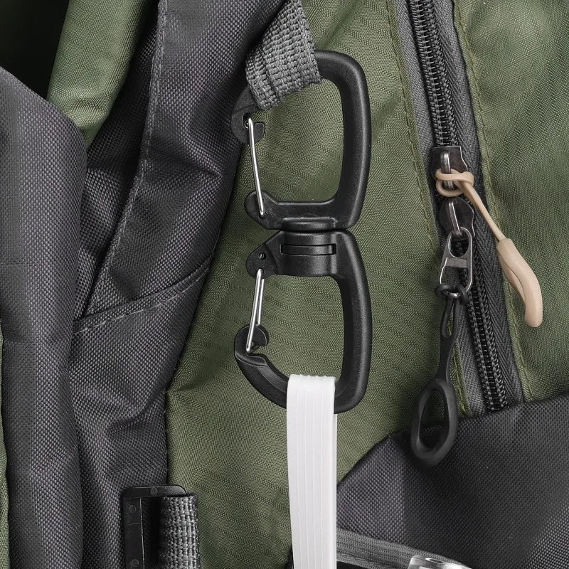 Backpacks Carabiner with 360 Degree Swivels Portable S Chain Hook Camping Double Hook Backpacks Buckles Camping Accessory