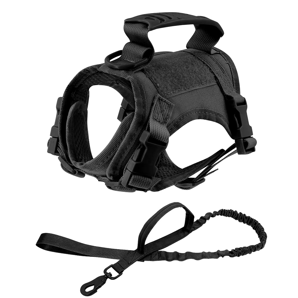 Tactical Cat Harness for Walking Escape Proof Adjustable Pet Vest Harness Soft Mesh with Control Handle for Large Cat Small Dog