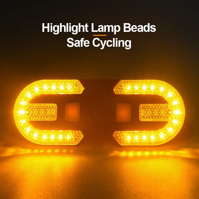 Bike Rear Lamp Smart Bike Wireless Remote Turn Signal Lights Bicycle LED Waterproof Taillight Easily Installation Warning Lamp