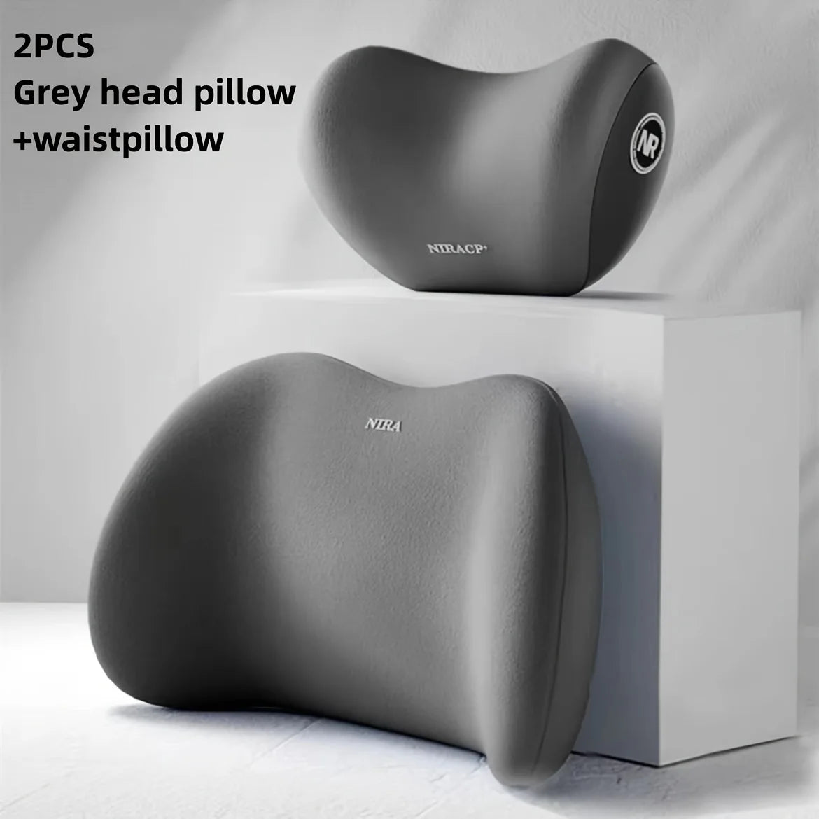 Car Headrest or Lumbar Memory Foam Car Neck / Lumbar Pillow, Car Seat Back Cushion, Driver Waist Pad, Comfortable Pillow for Car