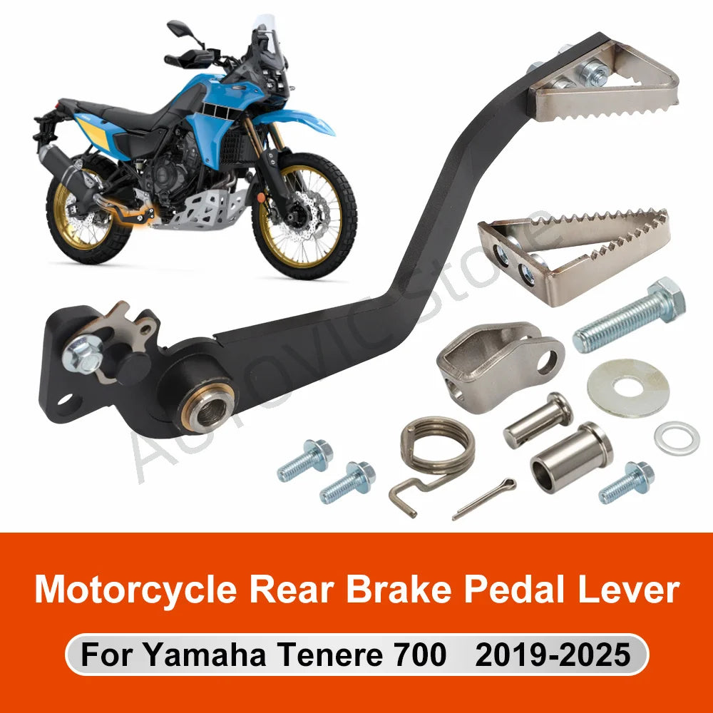 Brake Lever Pedal Shift Lever for Yamaha Tenere 700 2019-2025 T7 T700 XTZ 700 Rear Brake Pedal OEM Braking Flexing Reduce