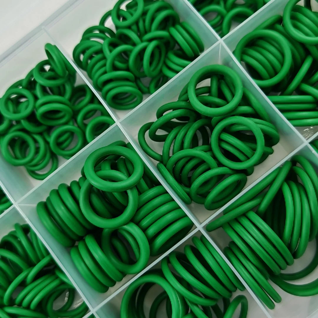 Black 225Pcs/Green 270Pcs Rubber O-Ring Gasket High Quality Car Air Conditioning System Gasket Universal Washer Assortment