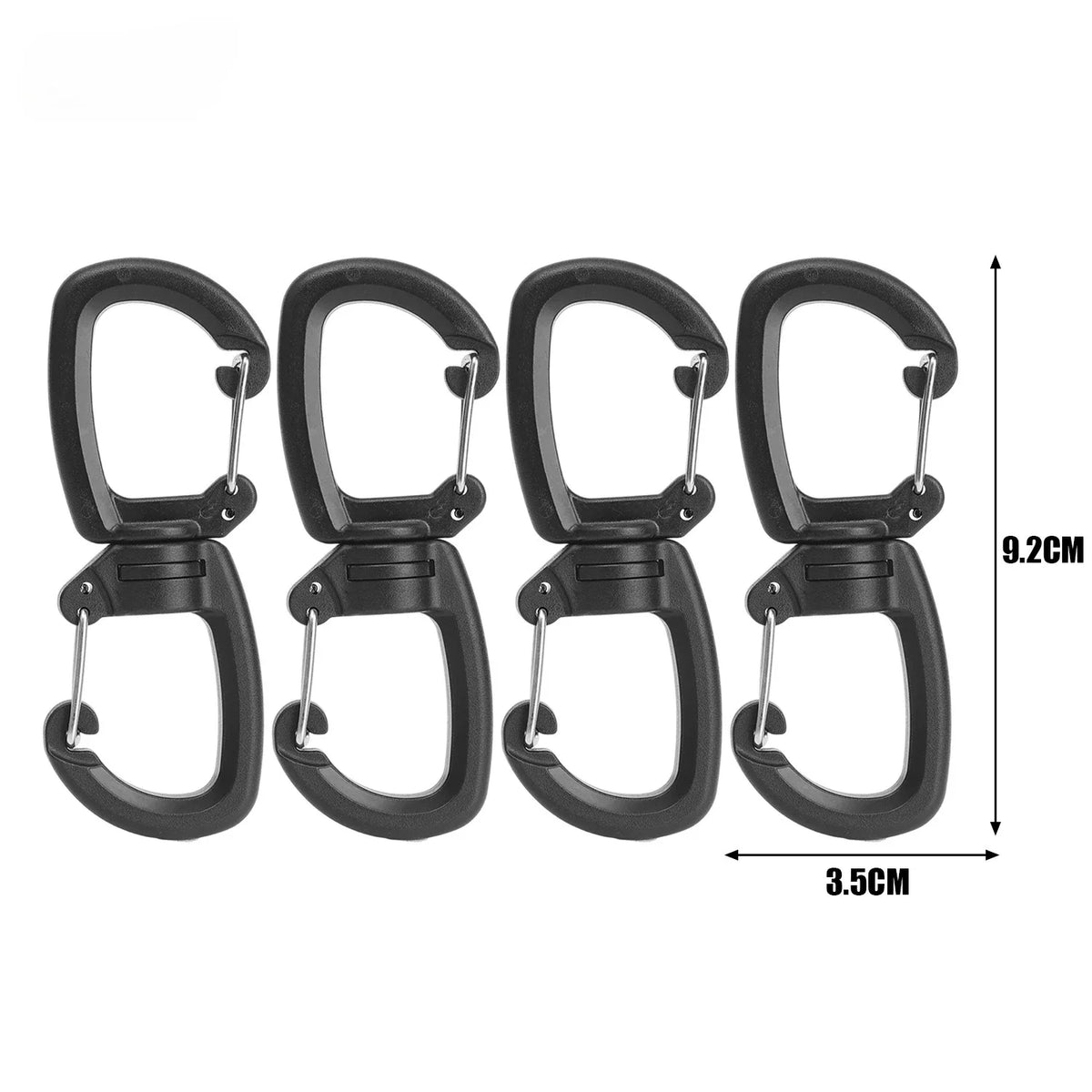Backpacks Carabiner with 360 Degree Swivels Portable S Chain Hook Camping Double Hook Backpacks Buckles Camping Accessory