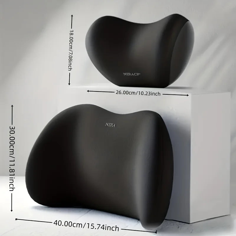 Car Headrest or Lumbar Memory Foam Car Neck / Lumbar Pillow, Car Seat Back Cushion, Driver Waist Pad, Comfortable Pillow for Car