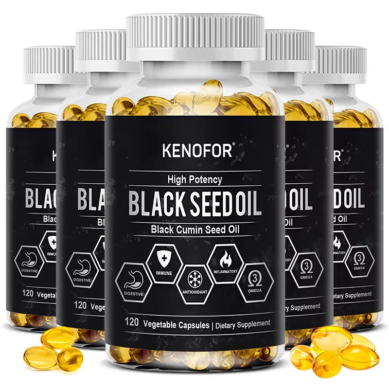 Black Seed Oil Capsules - Support Overall Health,Immune System, Support Promotes Respiratory Health, Digestive Health