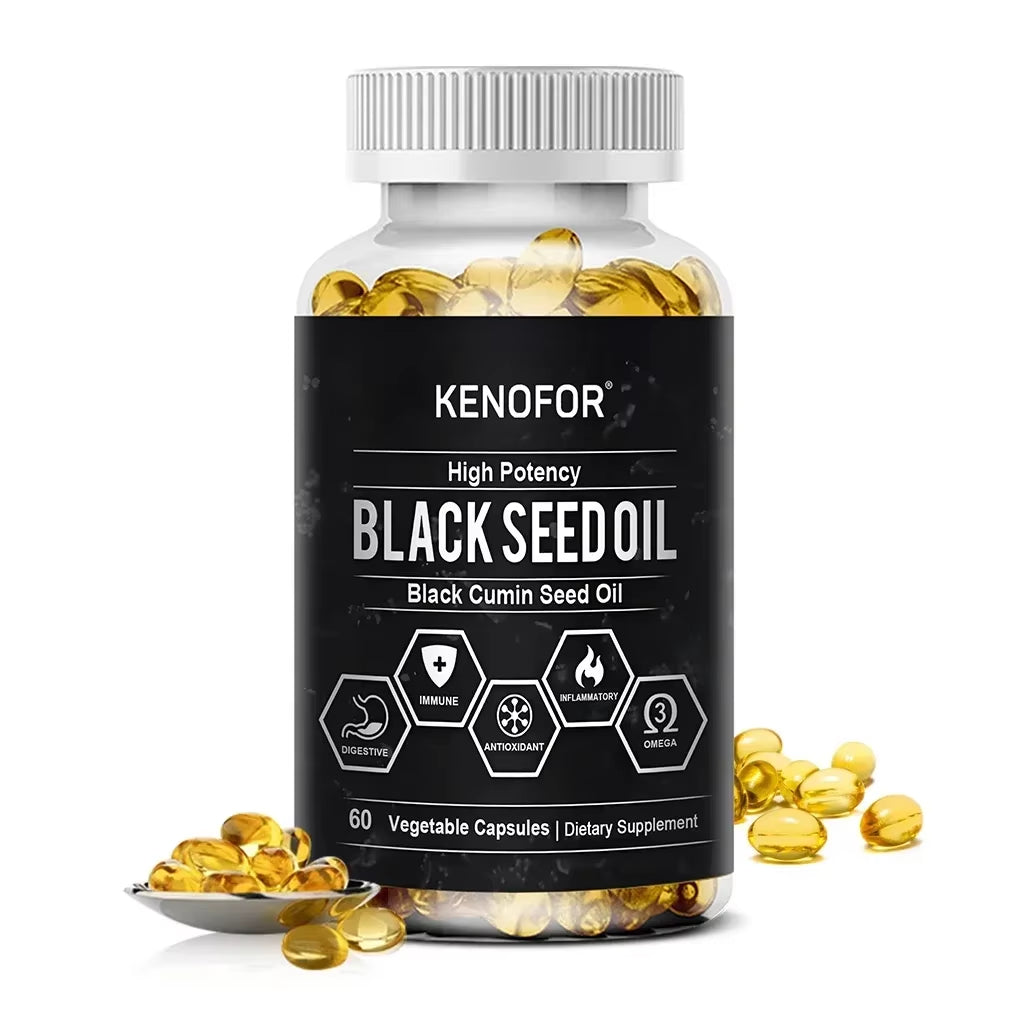 Black Seed Oil Capsules - Support Overall Health,Immune System, Support Promotes Respiratory Health, Digestive Health