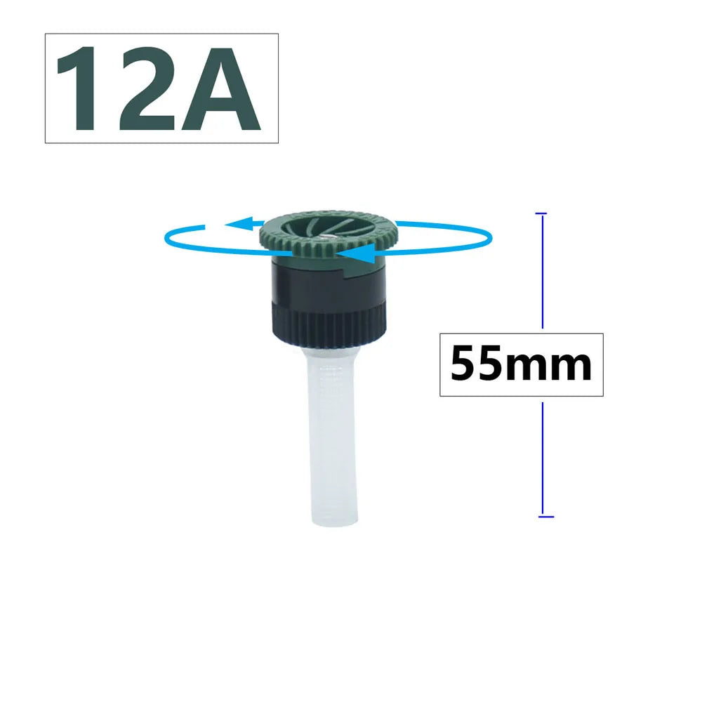 Garden Lawn Popup Sprinkler 90/180/360 Degree Rotation Sprinkler Adjustable Replacement Scattering Nozzles for Irrigation