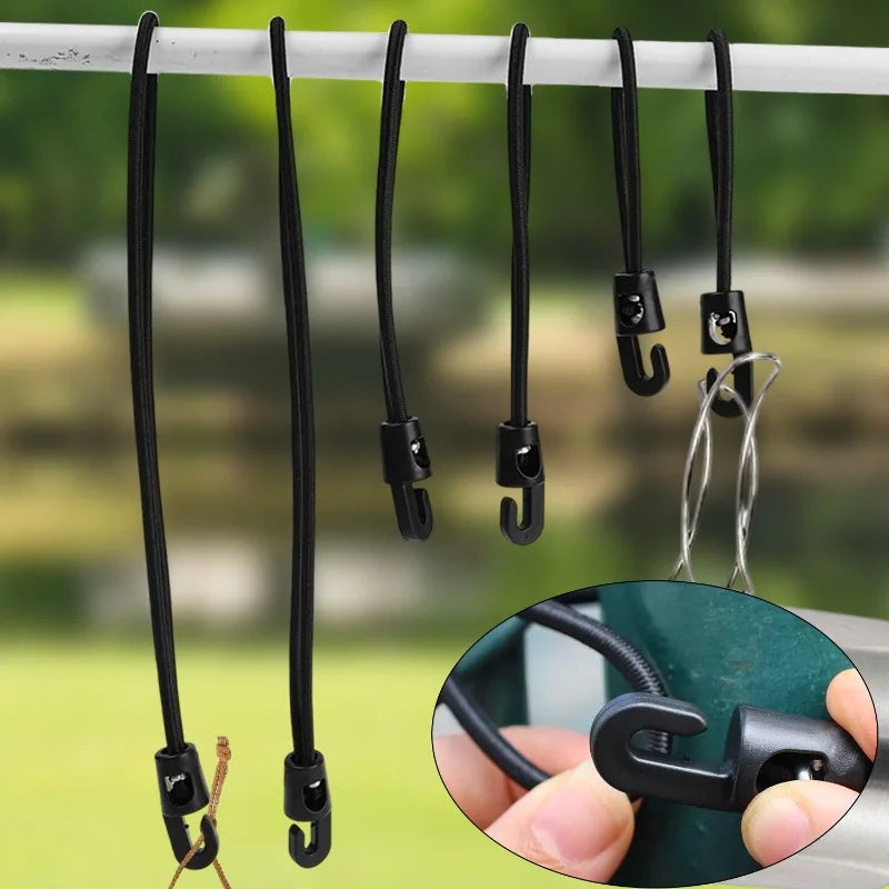 10/15/25Cm Elastic Bungee Cord Set Tied Rope High Elasticity Luggage Straps Rope for Bikes Tie Downs Camping & Cars Cord Tie