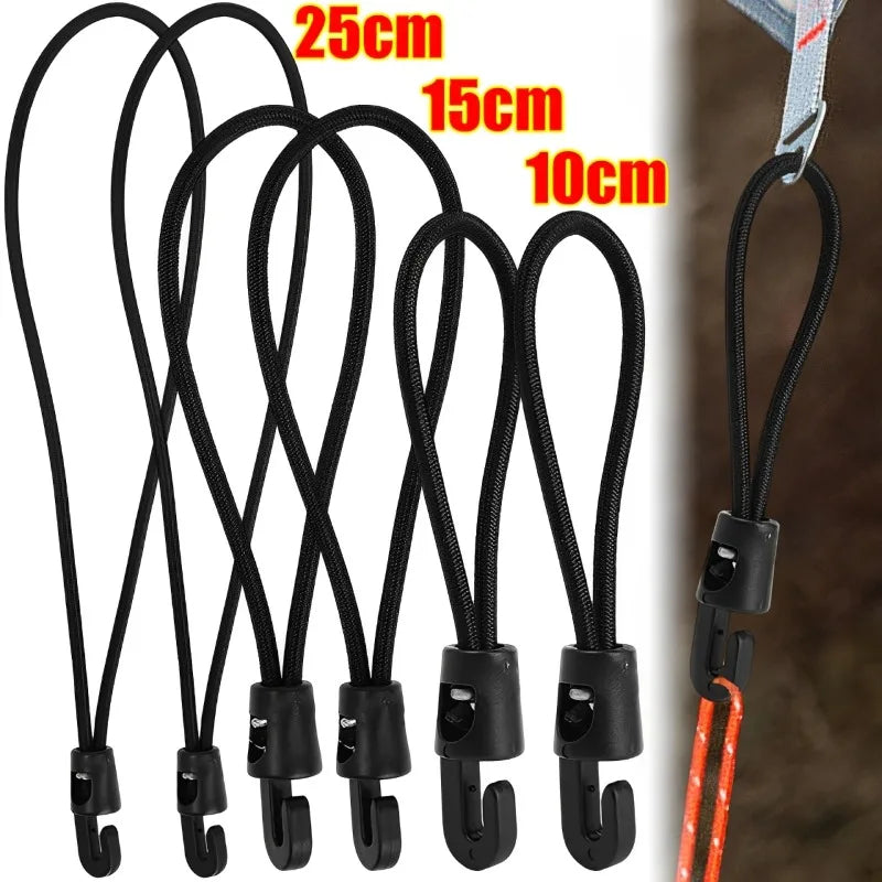 10/15/25Cm Elastic Bungee Cord Set Tied Rope High Elasticity Luggage Straps Rope for Bikes Tie Downs Camping & Cars Cord Tie